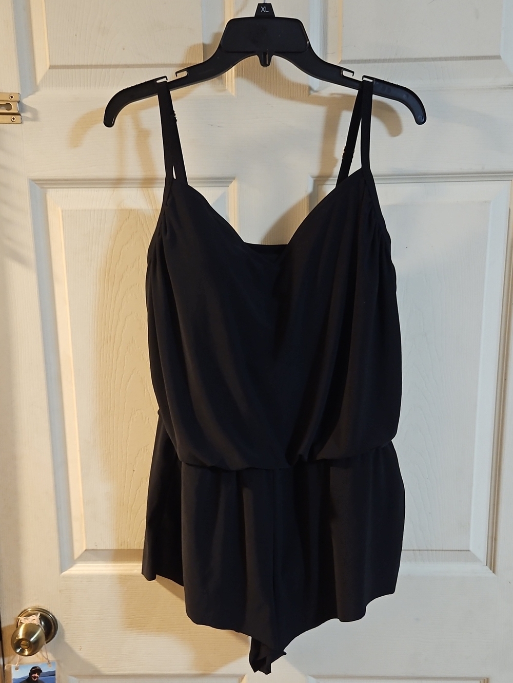 SHADE & SHORE ONE PIECE ROMPER SWIMSUIT: BLACK: NEW WITH TAGS: SIZE XL (16)